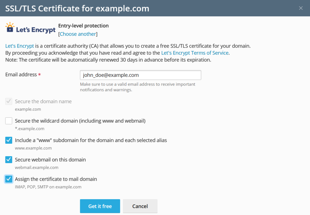 نصب ssl رایگان در cpanel